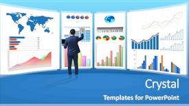  Presentation with finance - Audience pleasing theme consisting of data - concept of business charts backdrop and a teal colored foreground