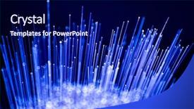  Presentation with fiber optics - Slide set with data abstract - fiber optics close-up modern computer background and a navy blue colored foreground