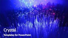  Presentation with fiber optic - PPT layouts consisting of data abstract - optical fibers of fiber optic background and a royal blue colored foreground