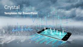  Presentation with data analysis - Presentation theme consisting of data-analysis-background-against-coastline background and a teal colored foreground