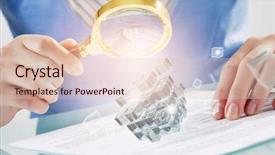  Presentation with data analysis - Slide deck having data analysis cube - process of new technologies integration background and a lemonade colored foreground