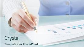  Presentation with process - Presentation theme featuring data analysis cube - process of new technologies intergration background and a sky blue colored foreground