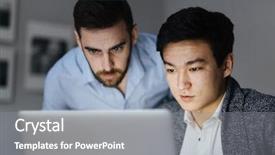  Presentation with data analyst - Cool new presentation with data analyst - concentrating on work backdrop and a gray colored foreground