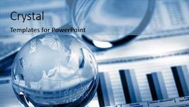  Presentation with magnifying glass - Cool new presentation design with data analyzing with magnifying glass backdrop and a light blue colored foreground