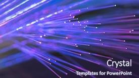  Presentation with deep blue - Presentation design with data blue - bunch of optical fibres dinamic background and a violet colored foreground