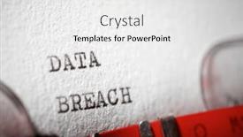  Presentation with data breach - PPT theme consisting of data-breach-text-written background and a white colored foreground