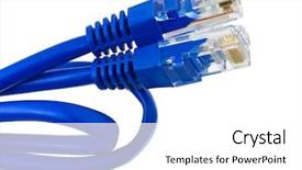  Presentation with cable - Cool new presentation with data cables - computer internet cable isolated backdrop and a white colored foreground