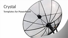  Presentation with satellite dish - Audience pleasing slides consisting of data capture - satellite receiver dish with clipping backdrop and a white colored foreground