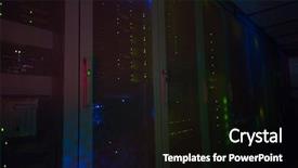  Presentation with server room - Cool new presentation theme with data center in the server backdrop and a black colored foreground