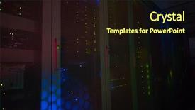  Presentation with server room - Colorful theme enhanced with data center in the server backdrop and a  colored foreground