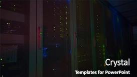  Presentation with server room - Cool new presentation theme with data center in the server backdrop and a black colored foreground