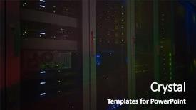  Presentation with naval map communication modern - PPT theme consisting of data center in the server background and a  colored foreground