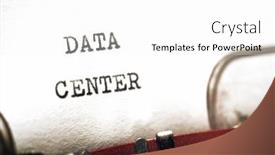  Presentation with data center - Presentation theme consisting of data-center-phrase-written background and a white colored foreground