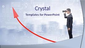  Presentation with forward - Audience pleasing PPT layouts consisting of data center sales - businessman looking forward through binoculars backdrop and a  colored foreground