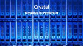  Presentation with data driven - Beautiful slides featuring data center with hard drives backdrop and a royal blue colored foreground