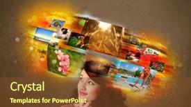  Presentation with photo - Amazing presentation theme having data collection video - cute girl with colorful glowing backdrop and a  colored foreground