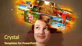  Presentation with colorful - Amazing presentation theme having data collection video - cute girl with colorful glowing backdrop and a  colored foreground