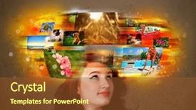  Presentation with memories - Amazing PPT layouts having data collection video - cute girl with colorful glowing backdrop and a  colored foreground