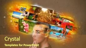  Presentation with memories - Theme featuring data collection video - cute girl with colorful glowing background and a  colored foreground