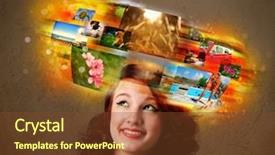  Presentation with memories - Beautiful slide deck featuring data collection video - cute girl with colorful glowing backdrop and a  colored foreground