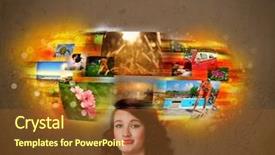  Presentation with memories - Presentation consisting of data collection video - cute girl with colorful glowing background and a  colored foreground