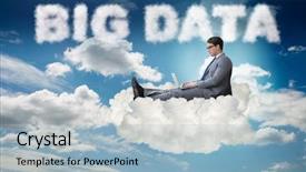  Presentation with data mining data minig concept - Beautiful presentation theme featuring data concept in it technology backdrop and a light blue colored foreground