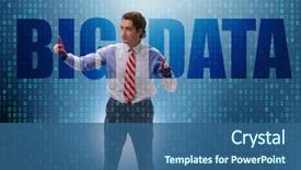  Presentation with data analyst - Audience pleasing presentation theme consisting of data concept with data mining backdrop and a ocean colored foreground