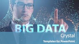  Presentation with data analyst - Slides consisting of data concept with data mining background and a teal colored foreground