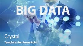  Presentation with data mining - Beautiful presentation theme featuring data concept with data mining backdrop and a teal colored foreground