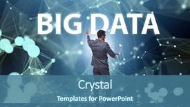  Presentation with data analyst - PPT theme with data concept with data mining background and a ocean colored foreground