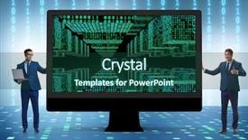  Presentation with data analyst - PPT theme consisting of data concept with data mining background and a ocean colored foreground