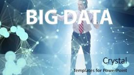  Presentation with data mining - Slides with data concept with data mining background and a light blue colored foreground