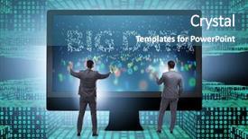  Presentation with data analyst - Amazing PPT layouts having data concept with data mining backdrop and a teal colored foreground