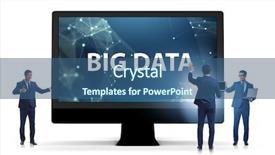  Presentation with data analyst - Colorful slides enhanced with data concept with data mining backdrop and a ocean colored foreground