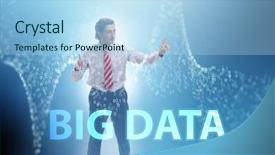  Presentation with data analyst - Slides featuring data concept with data mining background and a light blue colored foreground