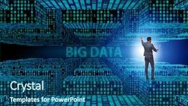  Presentation with data analyst - Amazing slides having data concept with data mining backdrop and a ocean colored foreground