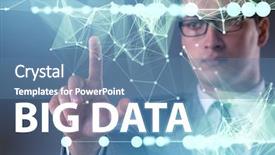  Presentation with data analyst - Theme consisting of data concept with data mining background and a teal colored foreground