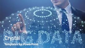  Presentation with data analyst - Amazing slides having data concept with data mining backdrop and a teal colored foreground