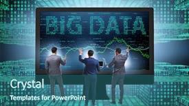  Presentation with data analyst - Presentation theme consisting of data concept with data mining background and a ocean colored foreground