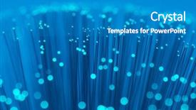  Presentation with optical fibres - Presentation design having data connection - optical fibres dinamic flying background and a teal colored foreground