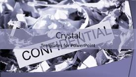  Presentation with destruction - Presentation theme featuring data destruction banking secrecy background and a light blue colored foreground