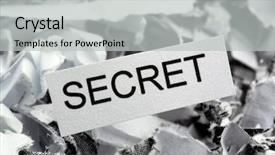  Presentation with industrial espionage - PPT layouts enhanced with data destruction banking secrecy background and a light gray colored foreground