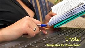  Presentation with learning - Presentation theme with data entry - e - learning background and a tawny brown colored foreground