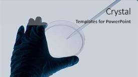  Presentation with data extraction - PPT theme featuring data extraction - close up image of scientist background and a lemonade colored foreground