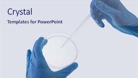  Presentation with holding hands - PPT theme featuring data extraction - close up image of scientist background and a sky blue colored foreground