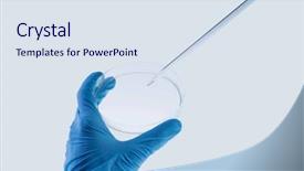  Presentation with data extraction - Slide deck consisting of data extraction - close up image of scientist background and a sky blue colored foreground