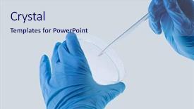  Presentation with data extraction - PPT theme with data extraction - close up image of scientist background and a sky blue colored foreground