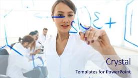  Presentation with airport boarding board - Cool new slide deck with view through the transparent board backdrop and a sky blue colored foreground