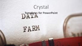 Presentation with farm - Presentation theme consisting of data-farm-phrase-written background and a sky blue colored foreground