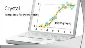 Presentation with growth - Theme consisting of data following the logistic function background and a white colored foreground